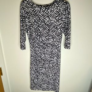 J. McLaughlin Black & White Sheath Dress